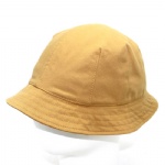 Short brim cotton canvas bucket hat