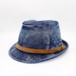 Washed Cotton Denim Jazz Hat